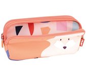 MILAN® Portatodo 3 cremalleras serie especial Fun Animals naranja