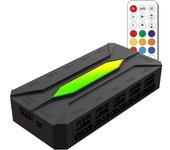 KeepOut X-FHUB10 controlador de velocidad de ventilador 10 canales Negro