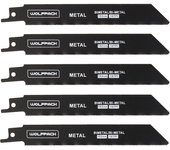 Hoja sierra sable para metales 152 mm. 18 tpi. 5 piezas. sierra hierro aluminio, cobre, plastico