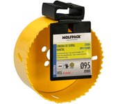 WOLFPACK LINEA PROFESIONAL - Corona Sierra Bimetal Ø 95 mm. Templado Termico, Base Reforzada. Corona Madera, Broca Agujeros Madera, Acero, Hierro, Plasticos