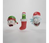 Grupo Erik Set Adornos Navidad Rick and Morty - Pack Adornos Navidad árbol de Navidad, 3 Figuras Rick y Morty Diferentes - Decoración Navidad - Rick y Morty Merchandising Oficial
