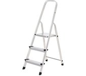 Oryx escalera aluminio 3 peldaños plegable, uso doméstico, antideslizante, ligera y resistente
