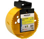 Corona sierra bimetal ø 89 mm. templado termico, base reforzada. corona madera, broca agujeros madera, acero, hierro, plasticos