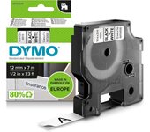 DYMO D1 - Etiquetas estándar - Negro sobre blanco - 12mm x 7m