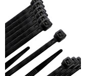 WOLFPACK LINEA PROFESIONAL Brida Nylon 100%. Color Negro 9,0 x 780 mm. Bolsa 100 unidades. Abrazadera Plastico, Organizador Cables, Alta Resistencia