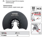 YATO YT-34681 - media luna hoja de sierra para hacer oscilar SK5 + multiherramienta 65mn