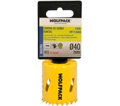 WOLFPACK LINEA PROFESIONAL - Corona Sierra Bimetal Ø 40 mm. Templado Termico, Base Reforzada. Corona Madera, Broca Agujeros Madera, Acero, Hierro, Plasticos