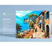 Alex bog set de pintura por números lago di como c/surtidos