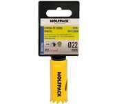 WOLFPACK LINEA PROFESIONAL - Corona Sierra Bimetal Ø 22 mm. Templado Termico, Base Reforzada. Corona Madera, Broca Agujeros Madera, Acero, Hierro, Plasticos