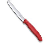 Cuchillo Victorinox para verdura Swiss Classic, modelo filo dentado súper afilado, ideal para frutas y verduras, mango ergonómico, duradero, apto para lavavajillas, negro.