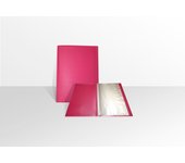 Carpeta de 20 Fundas Color Rosa - Carpeta de Plástico Tamaño Folio con Porta tarjeta - Material de Polipropileno - Carpeta de Fundas - Clasificadora de Plástico A4 - Ocean's Wave