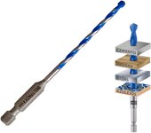 WOLFPACK LINEA PROFESIONAL Broca Universal Hexagonal Ø 4,0 mm. (Blister 1 Pieza) Broca Azulejos, Cerámica, Mármol, Hormigón, Metal, Madera, Plástico