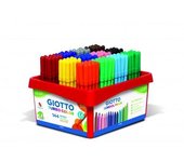 GIOTTO Turbocolor, Rotuladores, Punta Fina, Punta 2.8mm, Schoolpack de Bio Plástico , 12x12 Colores Surtidos, 144 uds.