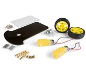 Whadda Bastidor de Kit de robótica con Motor y 2 Ruedas y Motor de CC y 2 Ruedas, Orificios de Montaje pretaladrados, tensión del Motor de 5-10 V CC