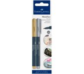 Faber-Castell 160796 marcador 2 pieza(s) Punta de pincel Oro, Metálico