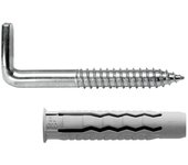 MAURER 13136500 Kit Sanitario Alcayata con Taco Ø 10 x 50 mm. Fijación Calentadores/Termos De Agua, Multicolor
