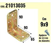 WOLFPACK LINEA PROFESIONAL Soporte para Madera Ángulo 65x90x90 mm.