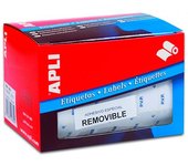 APLI 10087 - Rollo de etiquetas autoadhesivas, 16 x 22 mm, color blanco