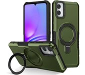 KEYSION Shockproof Case for Samsung A05 A04 A04e A03S A02S Silicone+PC Ring Stand Phone Back Cover for Galaxy M13 5G M04 M02