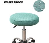 Soft Dining Chair Cover Stool Cover Round Chair Cover Bar Seat Case Seat Slipcover Solid Color Elastic Thickened Stretchable