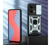 KEYSION Shockproof Case for OPPO Reno 8 Pro 8 Z 5G 8 Lite Push Pull Camera Protection Ring Stand Phone Cover for OPPO Reno8 Pro+