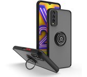 KEYSION Fashion Matte Case for VIVO Y20 Y20s G Y20A Y20i Y20T Transparent Ring Shockproof Phone Cover for VIVO Y12A Y11S Y12S