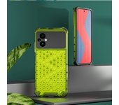 KEYSION Shockproof Armor Case for Xiaomi POCO M5 M5S Soft Silicone+PC Transparent Honeycomb Phone Back Cover for POCO M4 5G