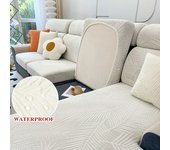 coolazy Funda Impermeable para Cojín de Asiento de Sofá Protector de Muebles Elástico Jacquard para Mascotas Funda de Sofá
