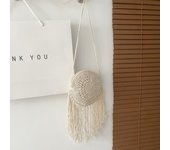 Fashion Straw Tassle Shoulder Messenger Bags Women's Hollow Designer Luxury Woven Crossbody Bag Summer Beach Bag Small Handbags