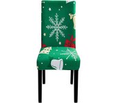coolazy Fundas Protectoras de Asiento de Navidad para Sillas para Comedor, Cocina, Hotel, Sala de Estar, Banquete de Bodas
