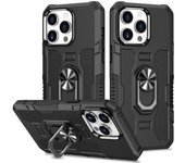 KEYSION Shockproof Armor Case for iPhone 14 Pro Max 14 Plus Ring Stand Phone Back Cover for iPhone 13 12 Pro Max 11 X XS Max XR