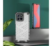 KEYSION Shockproof Armor Case for Honor X8 5G X6 Silicone+PC Transparent Honeycomb Phone Back Cover for Huawei Honor X6 X8 5G