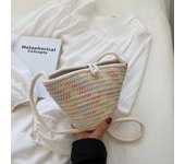 Casual Cotton Woven Women Handbag Small Weaving Shelll Summer Beach Bag Shopper Tote Ladies Travel Shoulder Crossbody Bags