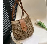 Ladies Fashion Summer Straw Crossbody Bag Women Beach Holiday Shopping Woven Shoulder Handbag Messenger Purses For Women Bags