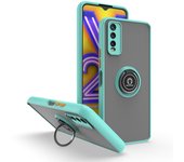 KEYSION Fashion Matte Case for VIVO Y20 Y20s G Y20A Y20i Y20T Transparent Ring Shockproof Phone Cover for VIVO Y12A Y11S Y12S
