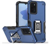KEYSION Shockproof Armor Case for OPPO A16 A16S A95 A74 4G Silicone+PC Ring Stand Phone Back Cover for OPPO Reno 6 5G