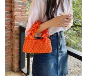 Mini Tassel Crochet Women Handbags Handmade Woven Small Tote Bag Knitted Lady Hand Bags Summer Beach Mini Purse