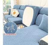 coolazy Funda Impermeable para Cojín de Asiento de Sofá Protector de Muebles Elástico Jacquard para Mascotas Funda de Sofá