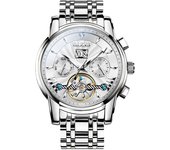 OLEVS 9965 Hombres Mecánica Moda reloj Regalo Acero Redonda Reloj de pulsera