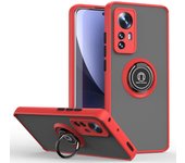 KEYSION Fashion Matte Case for Xiaomi 12 12X 12 Pro Transparent Ring Stand Shockproof Phone Back Cover for Xiaomi Mi 12 Pro