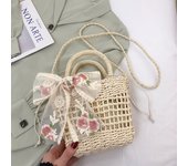 Women Small Handbags Rattan Crossbody Bag Bohemia Summer Beach Ribbon Design Straw Bag Female Fashion Shoulder Messenger Purse