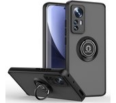 KEYSION Fashion Matte Case for Xiaomi 12 12X 12 Pro Transparent Ring Stand Shockproof Phone Back Cover for Xiaomi Mi 12 Pro