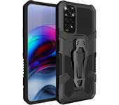 KEYSION Shockproof Armor Case for Redmi Note 11 11S Global Version Stand Back Clip Phone Cover for Xiaomi Redmi Note 11 Pro 5G