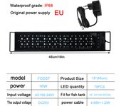 Aquarium 24/7 Full Spectrum Lighting LED Light Fish Tank Decoration Aquatic Plant Growth Lamp IP68 Waterproof 100V-240V 30-60cm