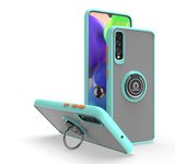 KEYSION Fashion Matte Case for Samsung A70 A50S Transparent Ring Stand Shockproof Phone Back Cover for Galaxy A40 A30S A20 A10S