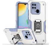 KEYSION Shockproof Armor Case for Redmi 10C 10A Ring Stand Phone Back Cover for Xiaomi Redmi Note 9 Pro 9S