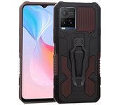 KEYSION Shockproof Case for VIVO Y21S Y33S Y21 Y15S Y15A Y53S 4G Y73 Stand Clip Phone Back Cover for VIVO V21E 4G