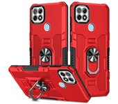 KEYSION Shockproof Armor Case for Realme C21Y C25Y C21 C20 C11 2021 Ring Stand Phone Back Cover for OPPO Realme C12 C15 C25S