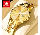 OLEVS Men's Watches Top Brand Luxury Original Quartz Wacth for Man Waterproof Tungsten Steel Case Strap Luminous Date Week Thin