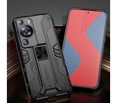 KEYSION Shockproof Armor Case for Huawei P60 Pro P50 P40 P30 Pro Silicone+PC Kickstand Phone Back Cover for Huawei Nova 10 Pro